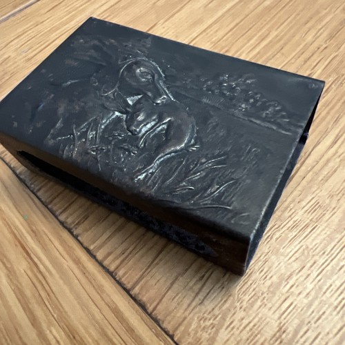 Vintage embossed matchbox - embossed,