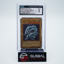 Blue Eyes White Dragon 2002 Yu-Gi-Oh Kaiba SDK-E001 UR CGC 3.5