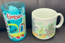 THE FIMBLES FLORRIE, FIMBO & BABY POM CERAMIC CHILD CUP MADE IN ENGLAND  & PLAST
