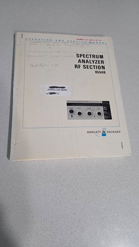 8554b spectrum analyzer rf - hp,