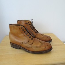 Grenson Tan Brown Brogued Boots UK 7 England Northampton Light England English