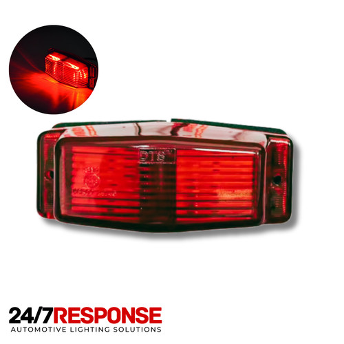 Red led double burner - red,