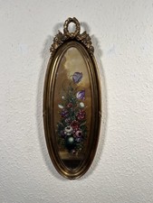 Antique Oil Painting Still Life On Copper 