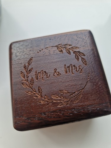 Wooden wedding ring box - wooden,