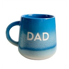 Sass & Belle Mojave Dad Mug Blue – Stoneware Coffee Cup Gift for Fathers