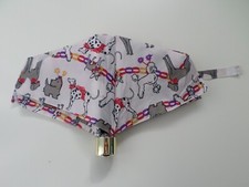 RADLEY - PARTY PALS - NATURAL / CHALK TELESCOPIC UMBRELLA  - MULTI DOGS PRINT