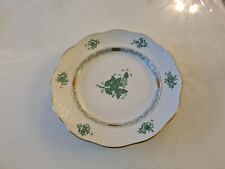 Herend Green Apponyi Salad Plate Chinese Bouquet Weave Border 520/AV