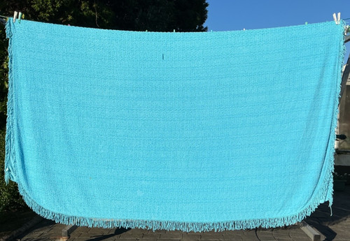 Vintage blue fringed - vintage,