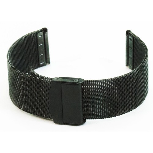 Black fine mesh watch - black, bracelet
