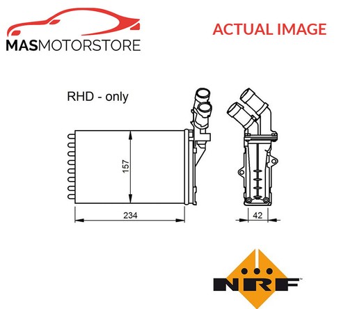 Heater radiator exchanger - radiator,