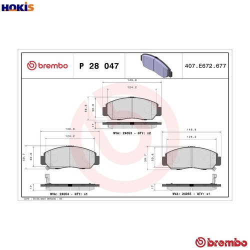 Brake pad set disc - disc, 28
