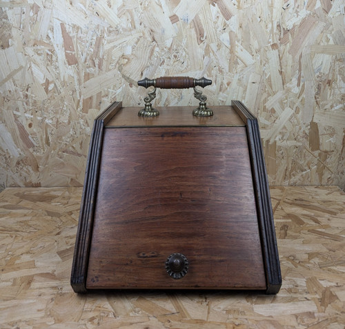 Antique vintage wooden coal - vintage,
