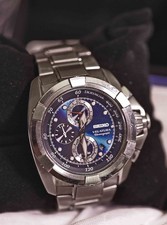 sieko velatura sapphire crystal Chronograph mens watch, 7T62,snaa91, pre-owned