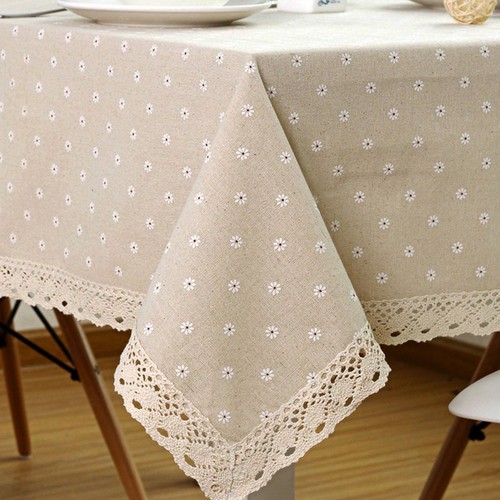 Vintage style tablecloth daisy - vintage,