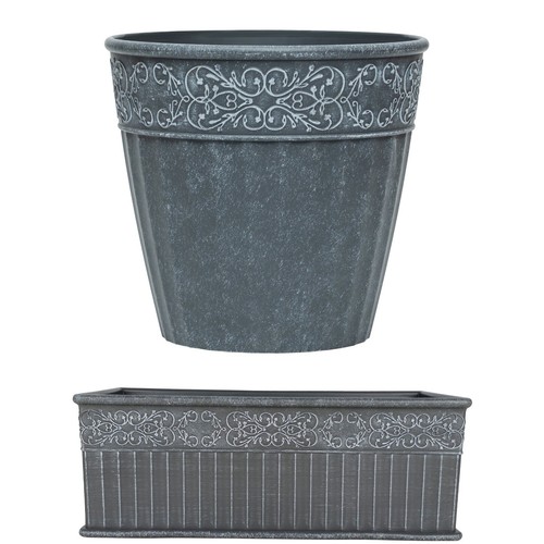 Garden gear damask - gear, lead