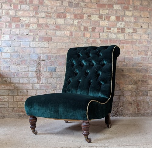 Antique victorian green velvet - victorian,