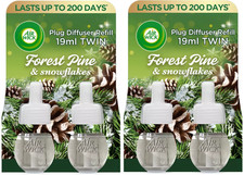 4 X Air Wick Electrical Plugin Oil Refills - Forest Pine & Snowflakes