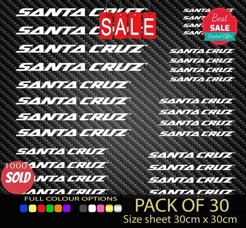 Santa cruz vinyl decal - santa,