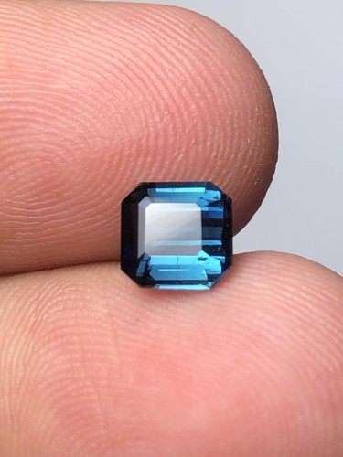 Blue tourmaline faceted - faceted, stone
