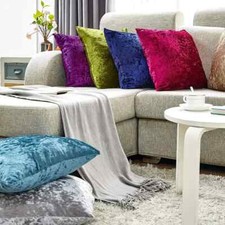 Crushed Velvet Cushion Covers Throw Sofa Pillow Cases Cover 16" 18" 20" 22" 24"