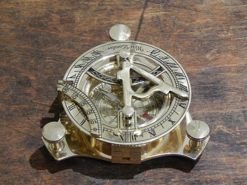 Nautical brass finish sundial - nautical,