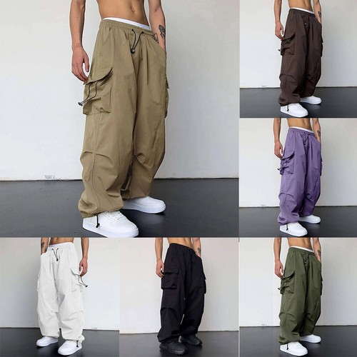 Casual baggy cargo parachute - casual,