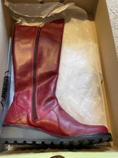 Ladies Fly Boots Red Size 4
