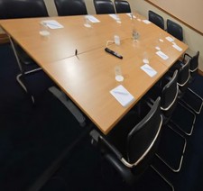 Boardroom Table/10 Chairs-PurposeBuilt-Office Conference Room-Great Cond-FREEdvy