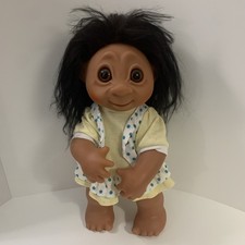 TH DAM 1979 Made In Denmark 17" Tall Troll Doll With Clothes