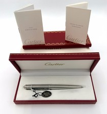 Cartier Diabolo ST180028 steel&platinum ballpoint pen new in box