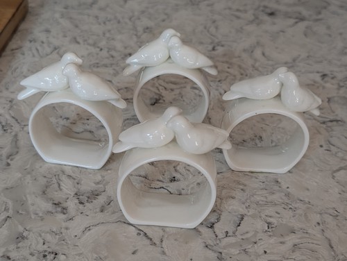 Set vintage white doves - 4,
