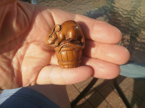 Hand carved wood - carved, netsuke