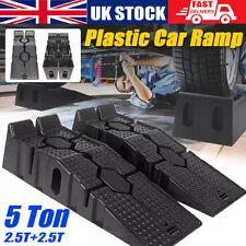 2X Heavy Duty 5 Ton 2.5+2.5 Ton Plastic Car Ramp Lifting Ramps 33cm Extra Wide