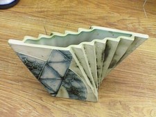 CONTEMPORARY  FAN VASE  - CARN POTTERY