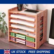 File Storage Rack Desk Organizer A4 Paper Document Holder Office Supplies