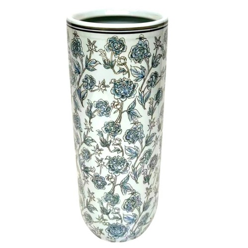 Ceramic blue floral umbrella - ceramic,