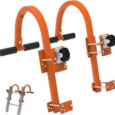 2 Packs Ladder Roof Hook Stabilizer with Wheel Rubber Grip T-Bar Steel