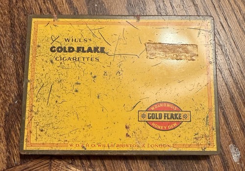 Antique cigarette tin can - antique,