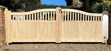wooden driveway gates