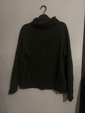 Sea Salt Cornwall Dark Green Zip Jumper Size 18 100% Cotton