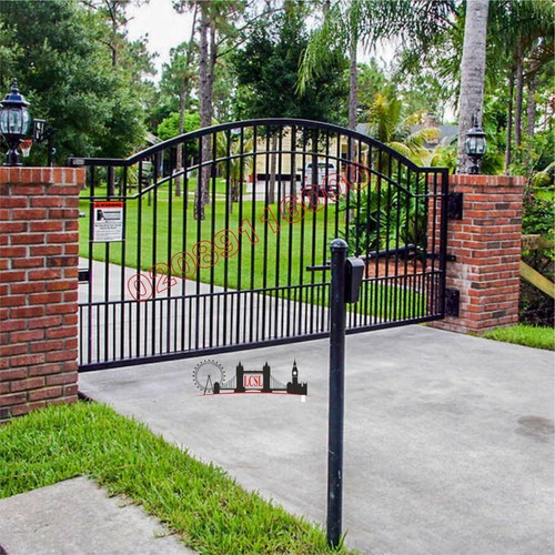 New wrought iron driveway - new,