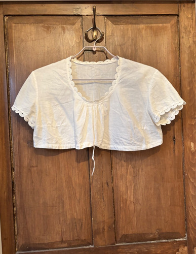 Vintage white cotton - , cropped
