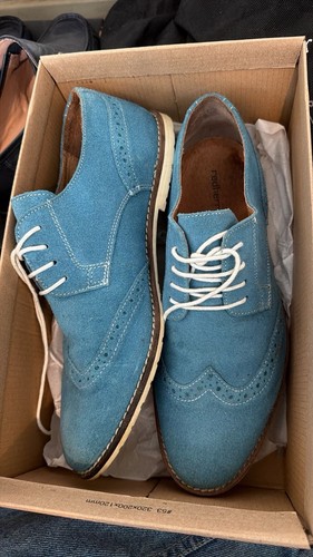 Red herring men blue suede - red,