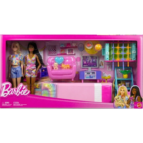Barbie doll playset games room - games,