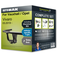 Towbar fixed for VAUXHALL / OPEL Vivaro 03.2019- + 7pin spec. electrical-kit CAR