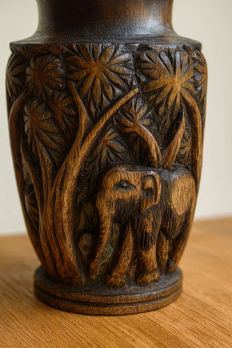 Vintage hand carved suar - vintage,