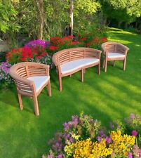 The Ultimate Teak Garden Bench Set Banana Extra Thick (Deluxe) Horizontal 🌿