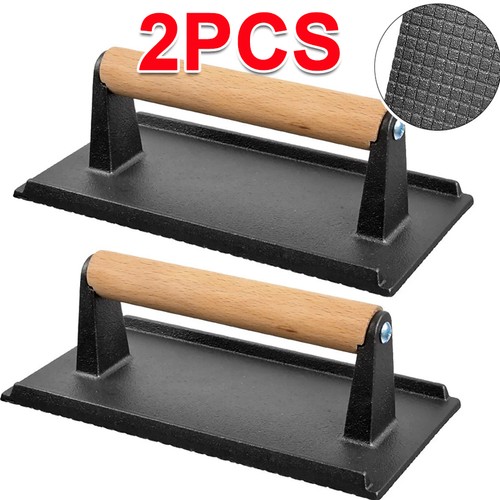 Cast iron steak weight bbq - 2x,