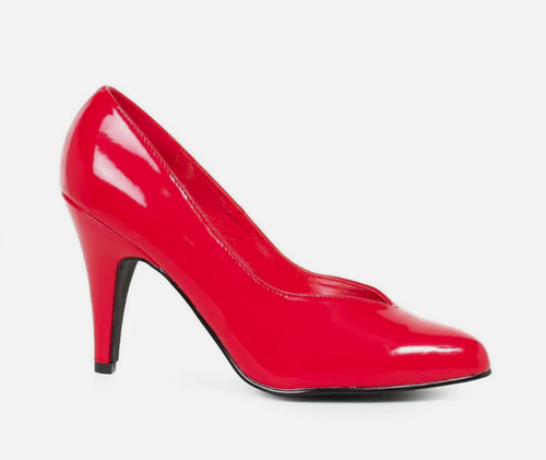 Red glossy stiletto - red, heels