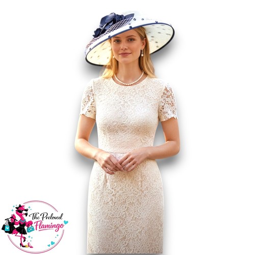 Vintage cream navy - vintage, occasion